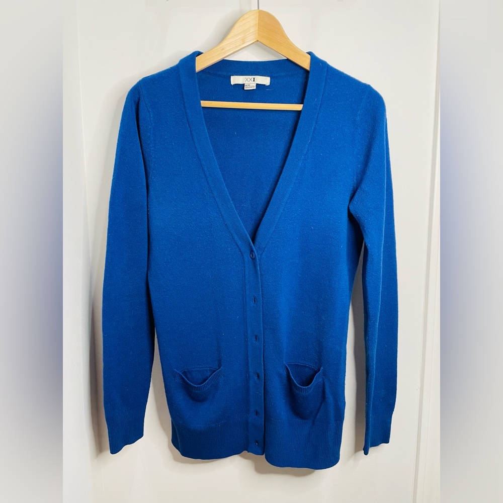 Royal blue long sweater from Urban Outfitters